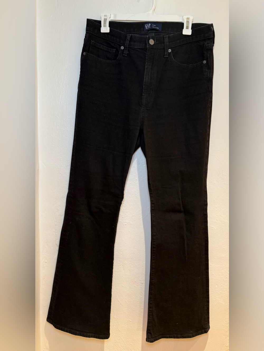 Gap High Rise ‘70s Flare Jean, Black, Size 31|US 12
